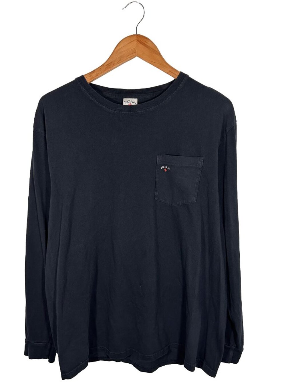 NOAH Long Sleeve Logo Pocket Tee Size Mens L